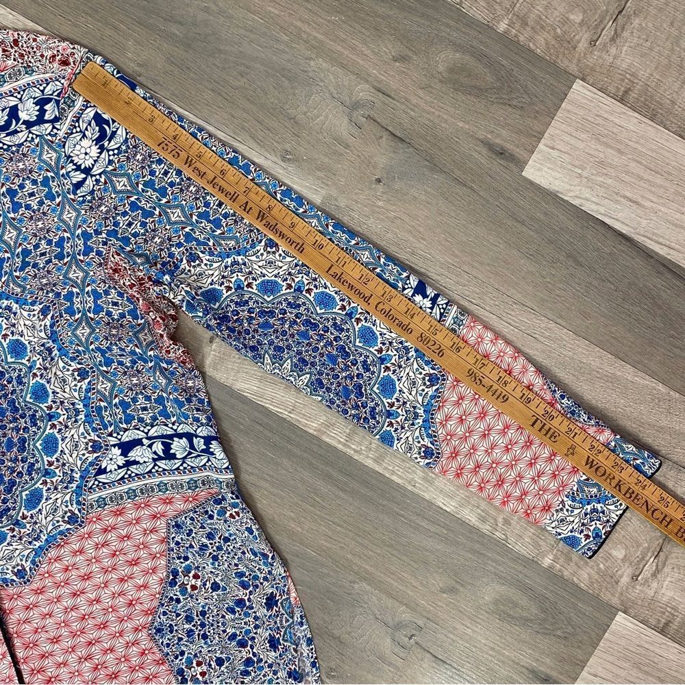 Sanctuary Multi Patchwork Print Button Front‎ Blo… - image 12